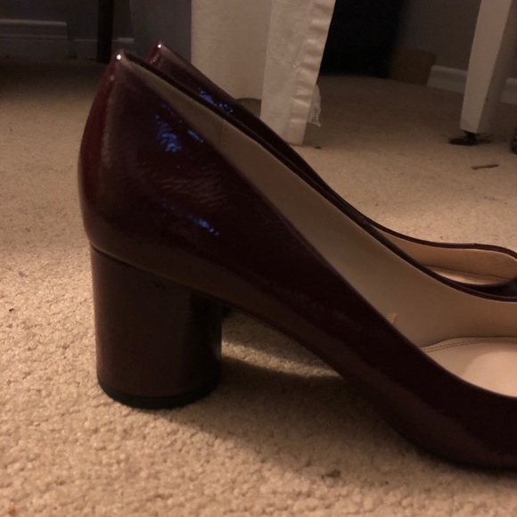 Zara burgundy block heels - Picture 4 of 6